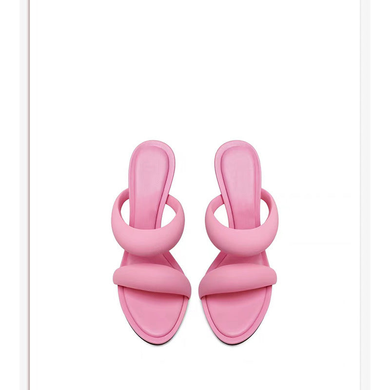 Femme Stilfulde Høje Hæle Slide Sandaler Stilla