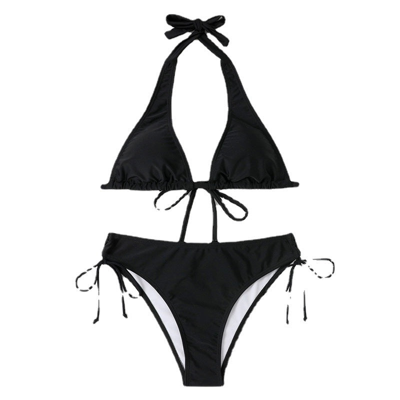Dame Triangel-Bikini med justerbare stropper og sidelivbånd Stilla