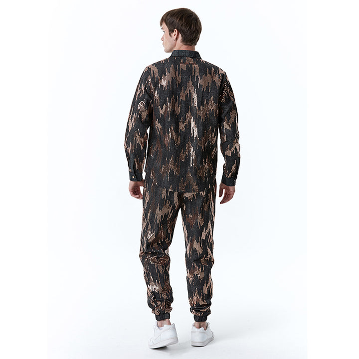 Herre Urban Camouflage Denim Ensemble Stilla