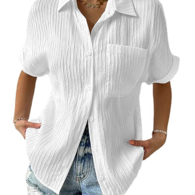 Damer casual bluse i strukturdesign Stilla