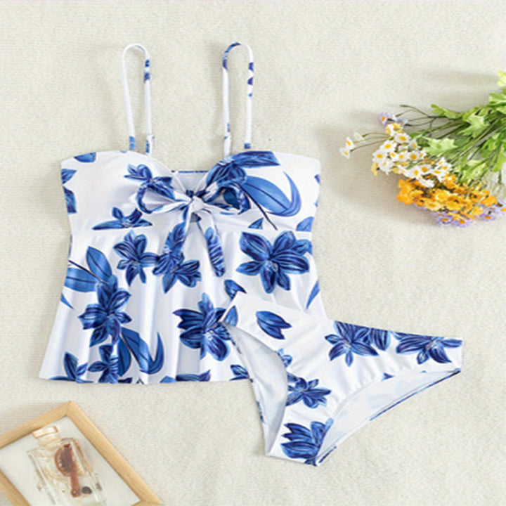 Dame moderigtigt Tankini sæt med blomstret design Skovae
