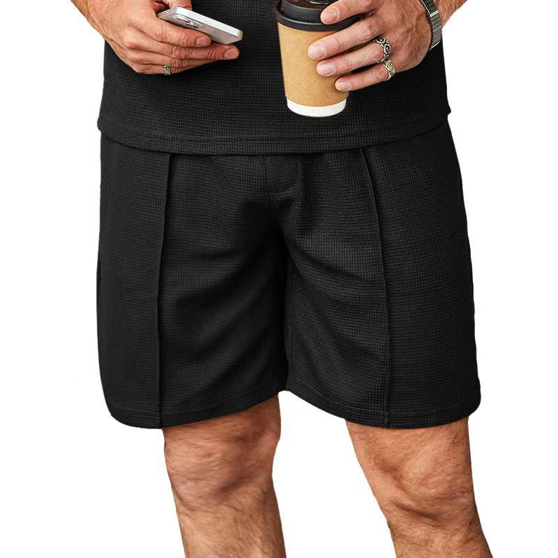 Herrer fritidsshorts med struktureret stof og elastisk talje Stilla