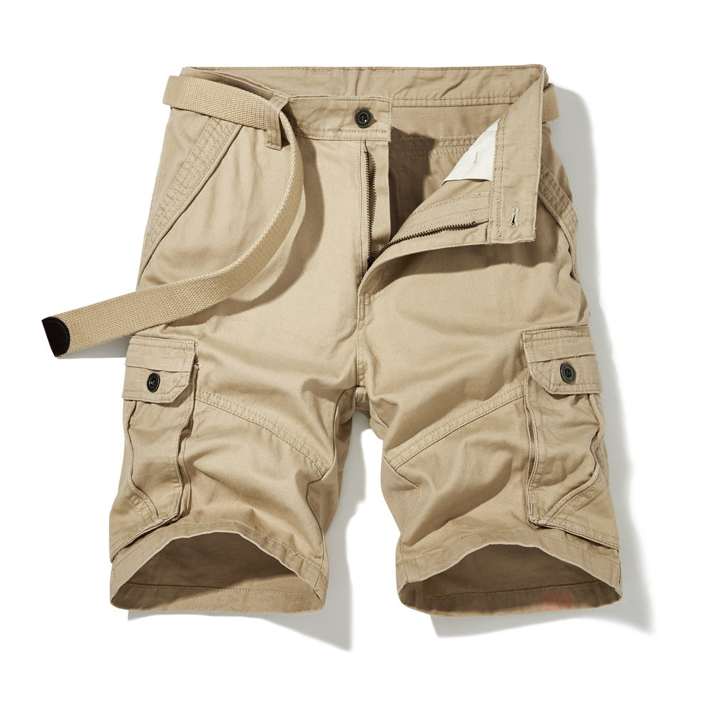 Herrer funktionelle Cargo-Shorts med fleksible bæltestropper og praktiske sidelommer Stilla