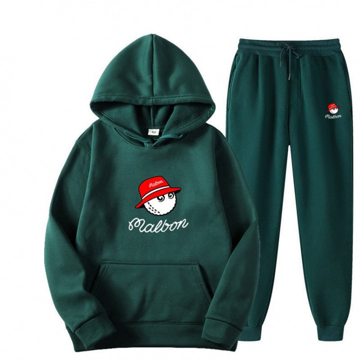Kvinders fritids hoodie sæt med legende grafisk design og praktiske lommer Skovae