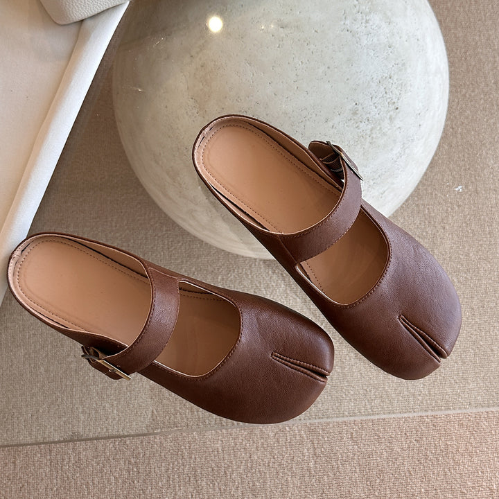 Femme Stilfulde Chunky Slingback Mules Stilla