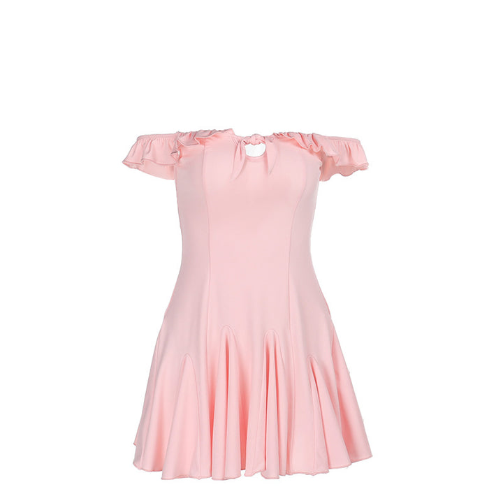 Dame Sweetheart-Udskæring Off-Shoulder Mini Kjole Stilla