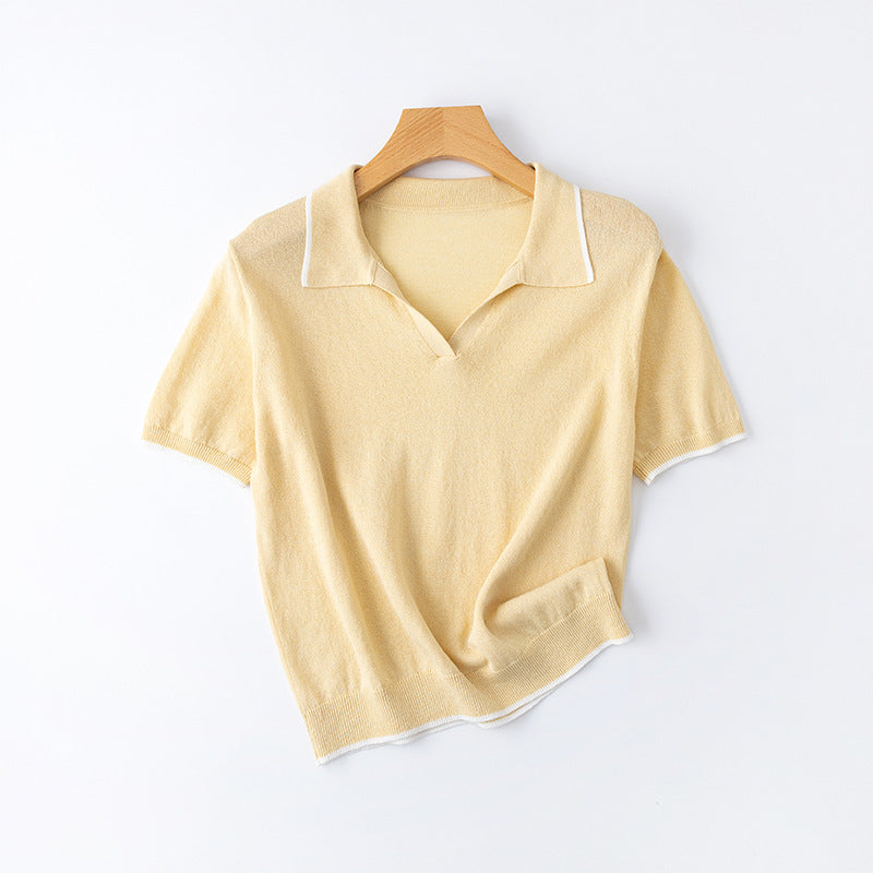 Dame Casual Polo Shirt med kontrastbesætning Stilla
