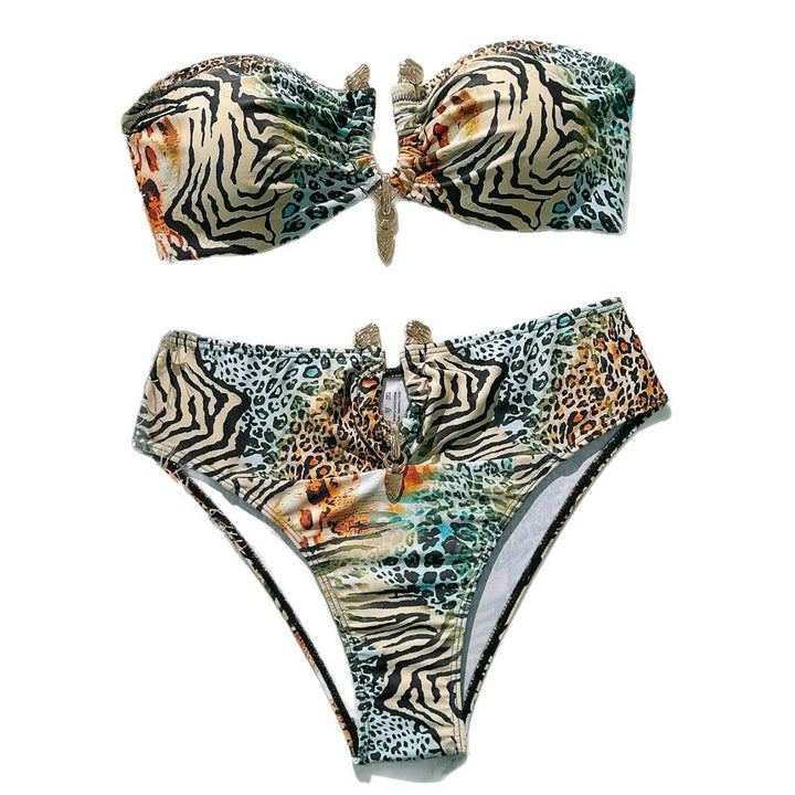 Frau bikini-sæt med animalisk mønster Stilla