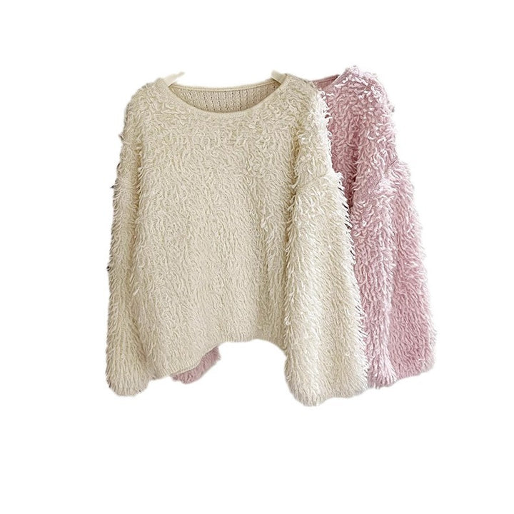 Dame Fuzzy Pullover med oversize snit Stilla