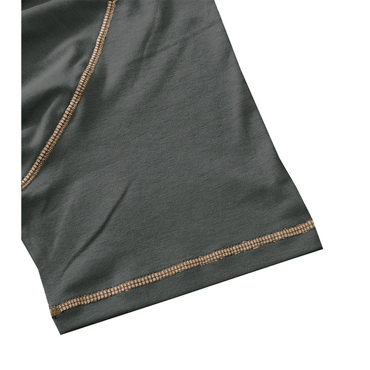 Herrer kortærmet henley-shirt med iøjnefaldende kontrastsyninger og behagelig pasform Stilla