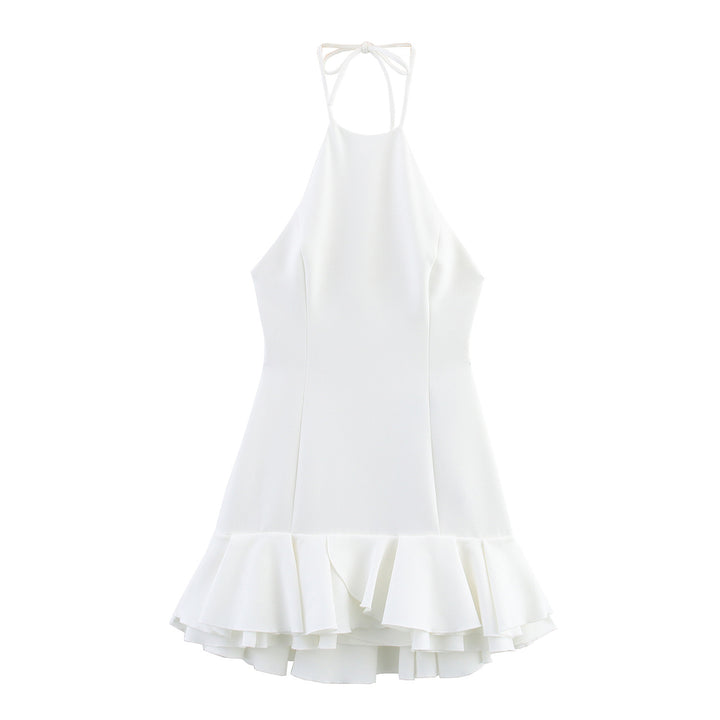 Femme Halterneck Rynket Mini Kjole Stilla 1750153816