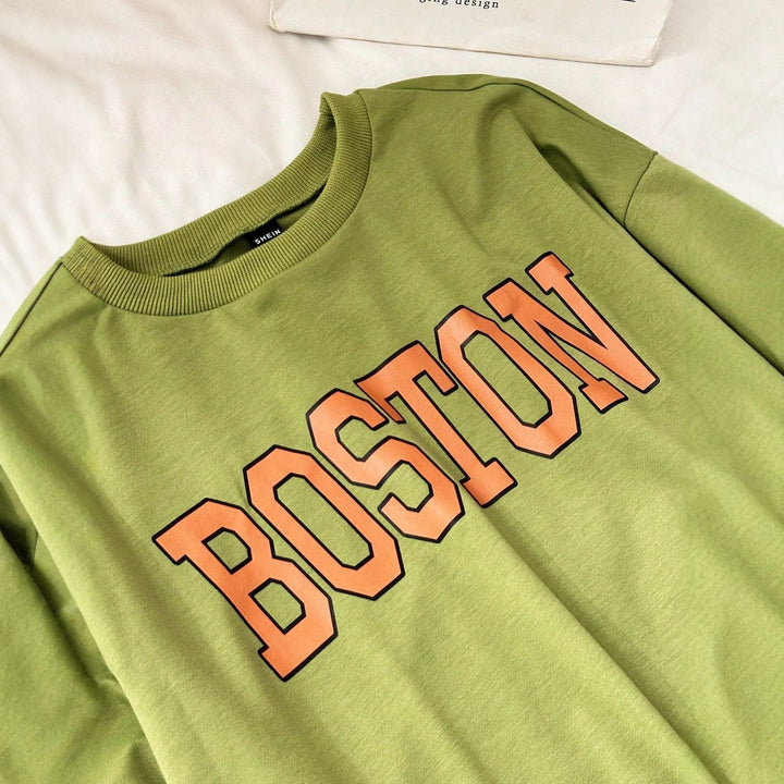 Kvindernes afslappede sweatshirt med iøjnefaldende bogstaver Stilla