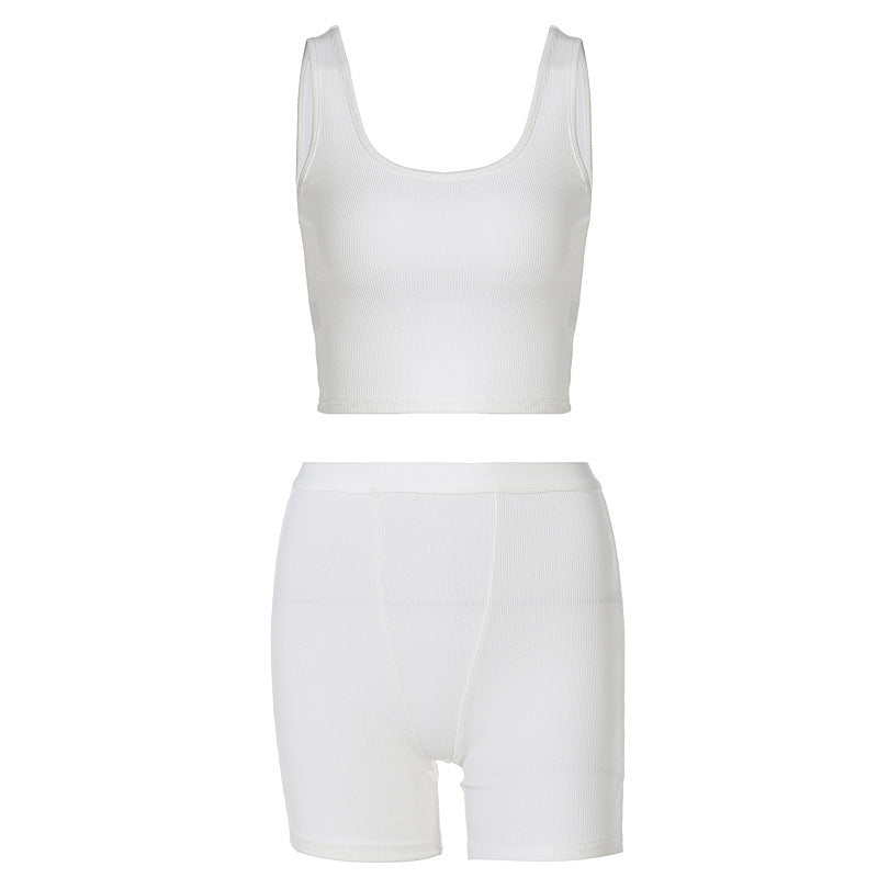 Dame sporttop og shorts sæt med komfortabel stræk Stilla