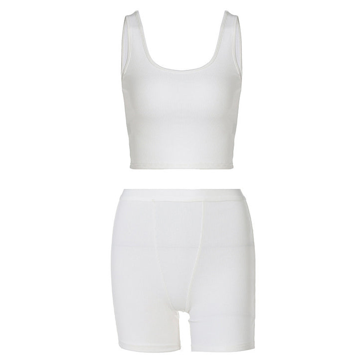 Dame sporttop og shorts sæt med komfortabel stræk Stilla