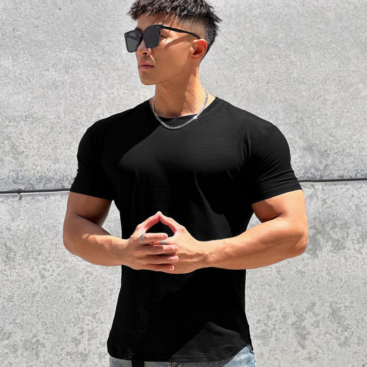 Herrer kortærmet-fit T-shirt med kropsnær pasform og åndbart materiale Stilla