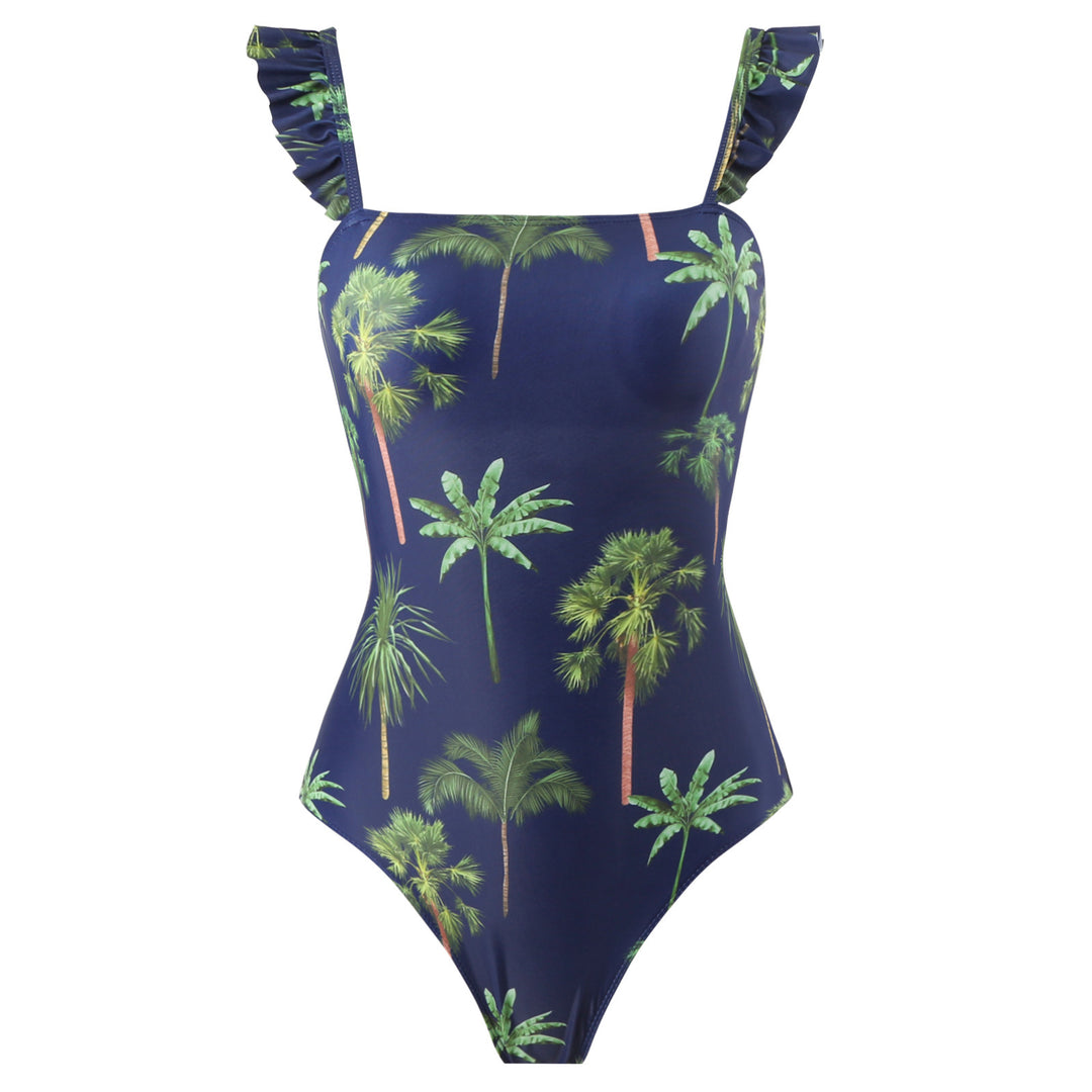 Dame bikini sæt med blomsteret indpaknings nederdel og elegant top Stilla