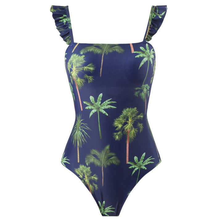 Dame bikini sæt med blomsteret indpaknings nederdel og elegant top Stilla