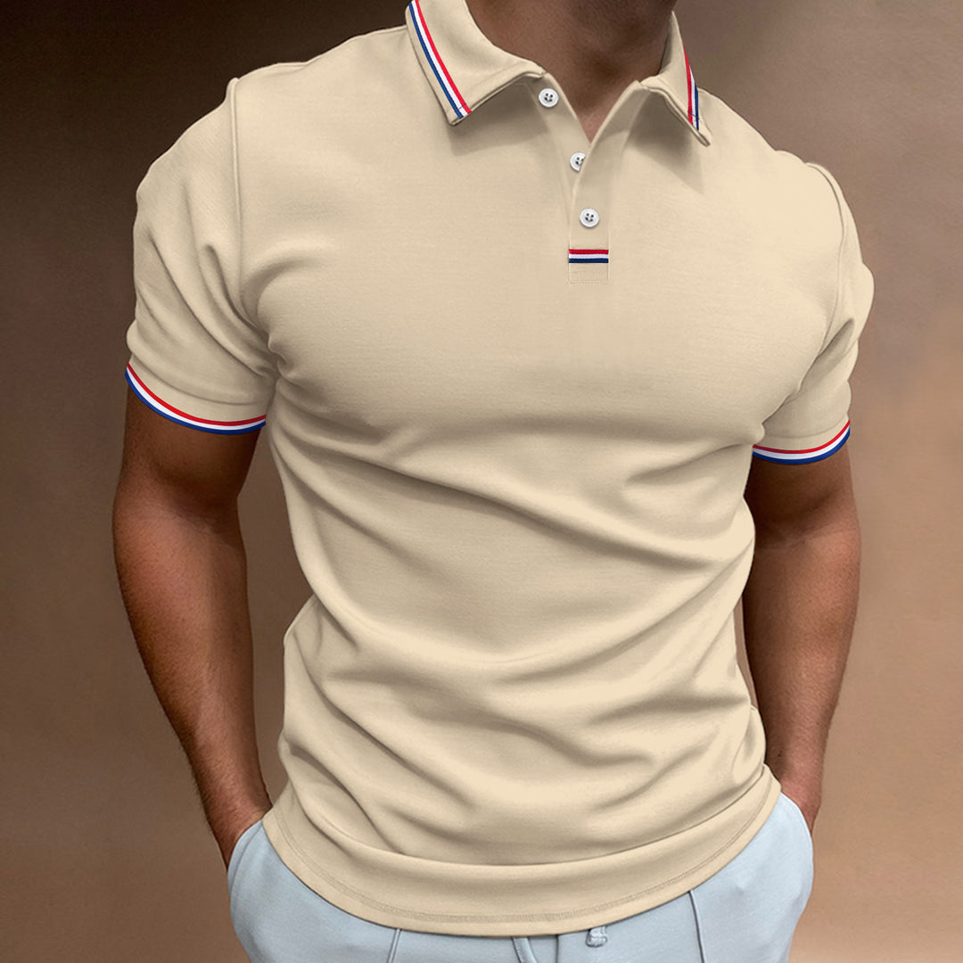 Herrer polo shirt med moderne kontrastdetaljer og åndbart stof Stilla
