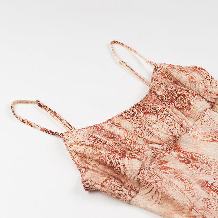 Stilla | Flydende Forårs Strapless Lang Kjole