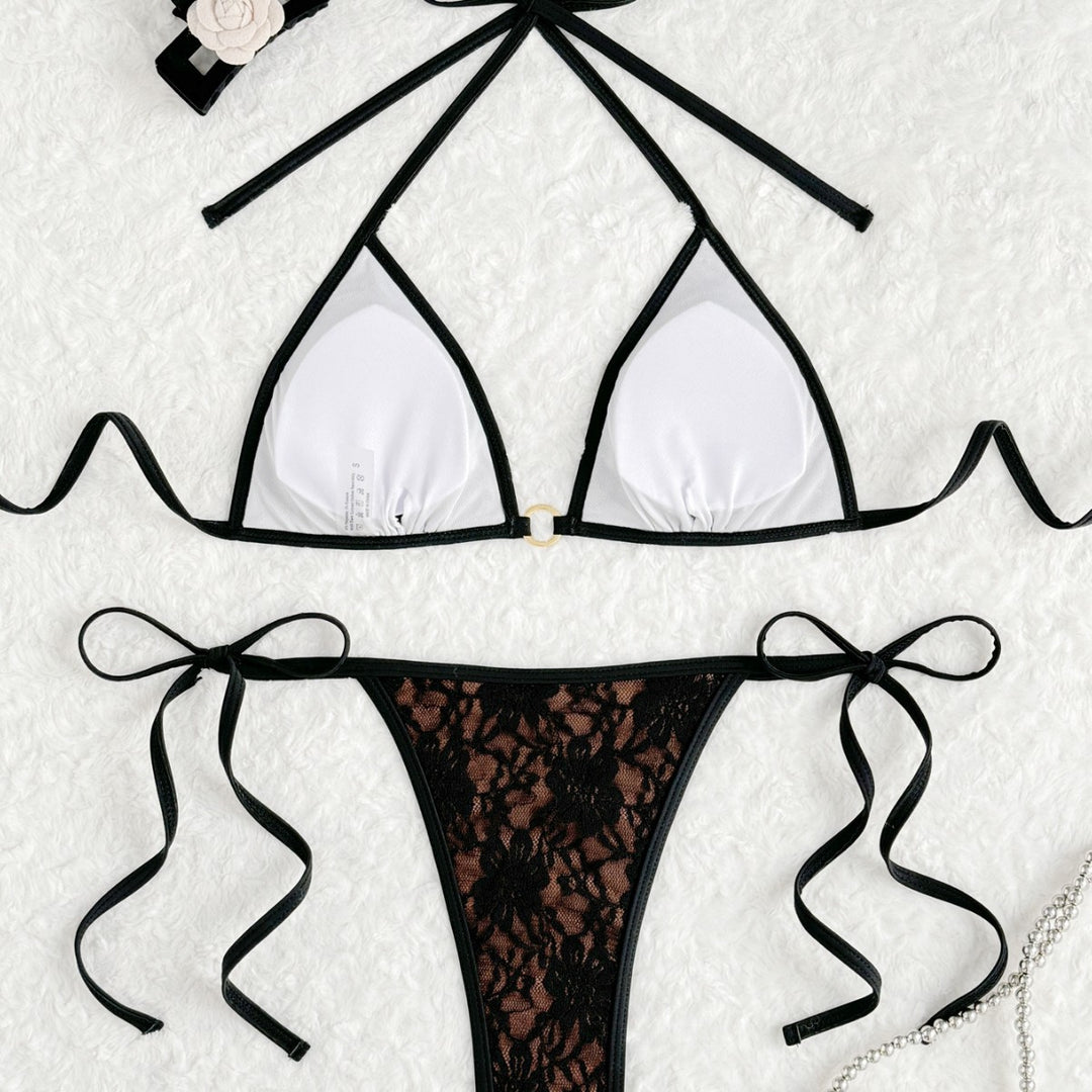 Dame Spids-Bikini-Sæt med elegant Sløjfe-Detail og sexet Snit Stilla