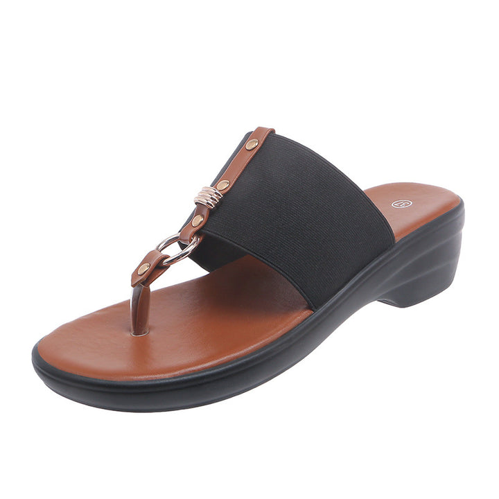 Damer Wedge-sandaler med komfortabelt tæerem og moderne remdesign Stilla