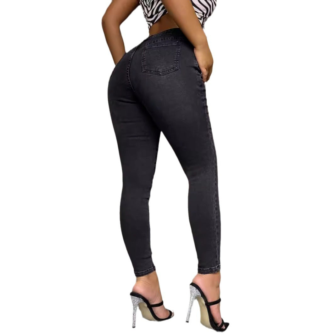 Dame Højtaljede Skinny Jeans Stilla