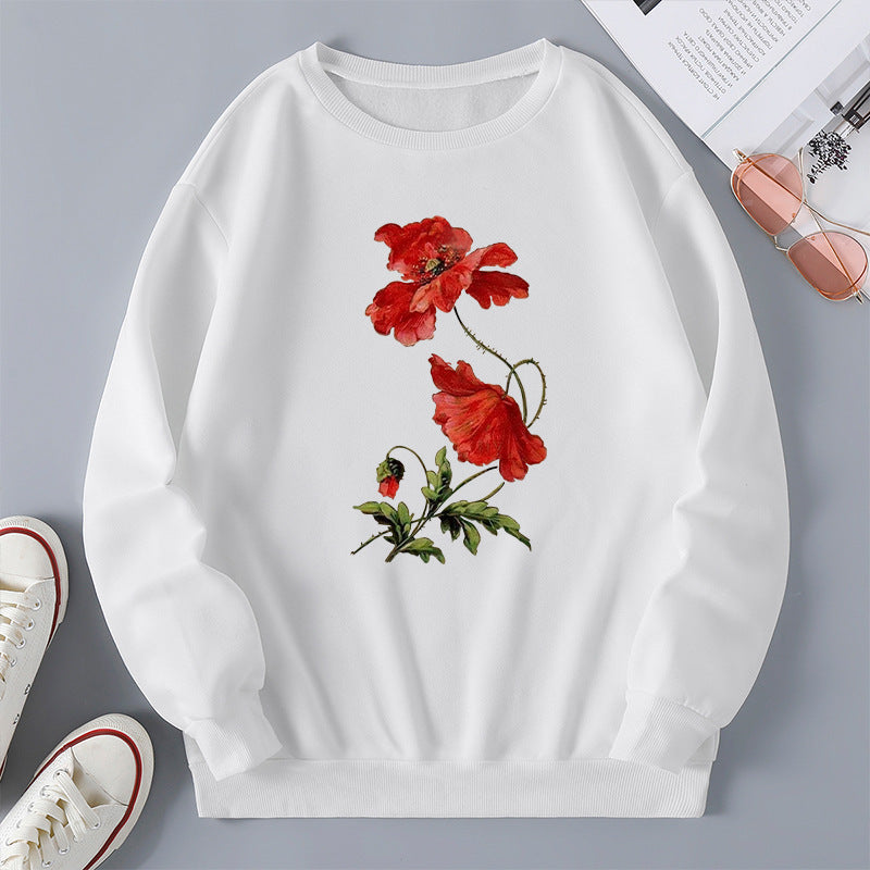 Kvinders sweatshirts med blomsterdesign og komfortabel pasform Stilla