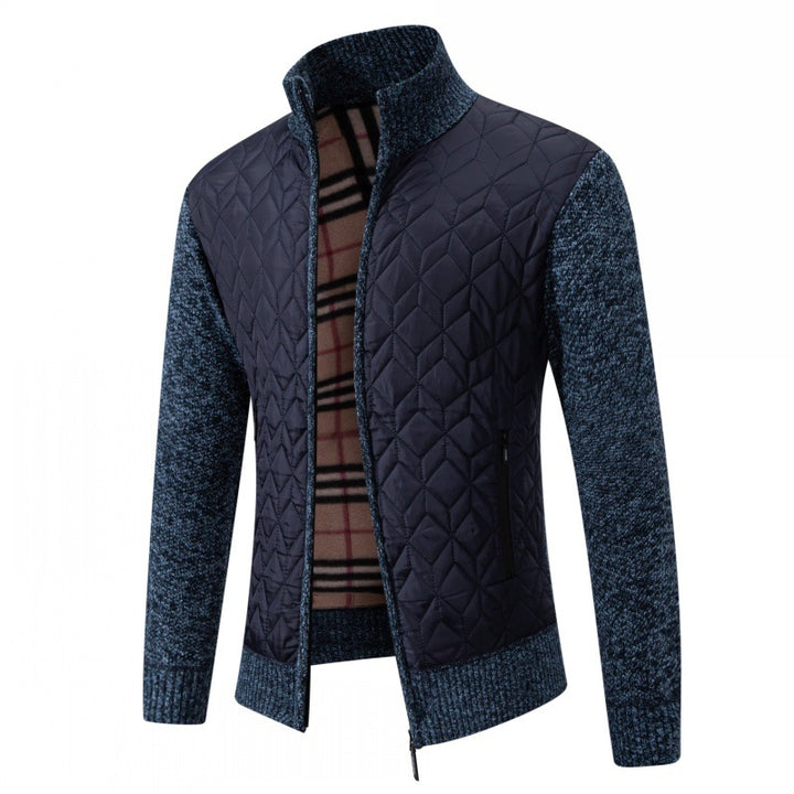 Herrer quilted hybridjakke med lynlås foran Stilla