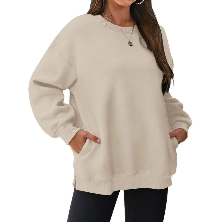 Dame Oversize Sweatshirt med høj krave Stilla