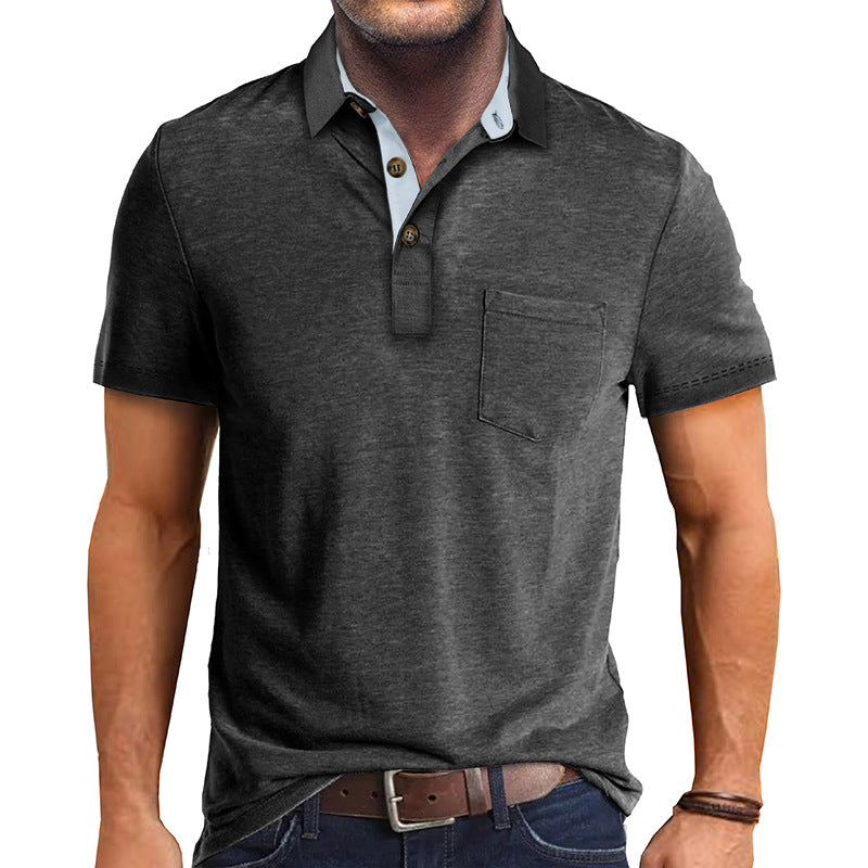 Herrer Polo-T-shirt med moderne designelementer Stilla