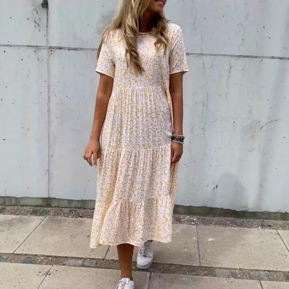Dame maxikjole med blomsterede mønstre Stilla