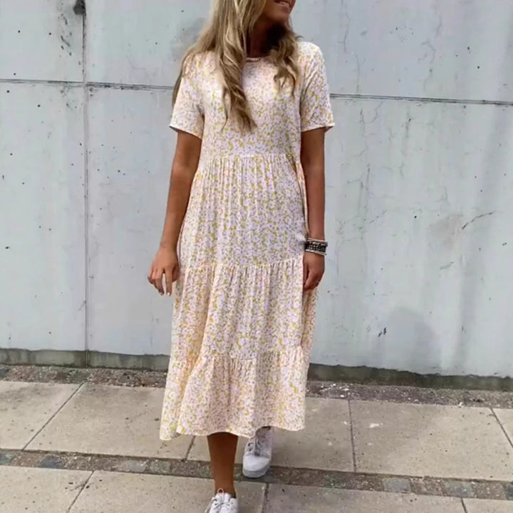 Dame maxikjole med blomsterede mønstre Stilla