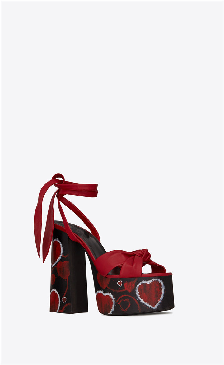 Dame Høj Plateau Slingback Sandaler med Sløjfedetalje Stilla