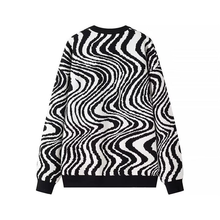 Femme Grafisk Mønster Strikpullover Stilla