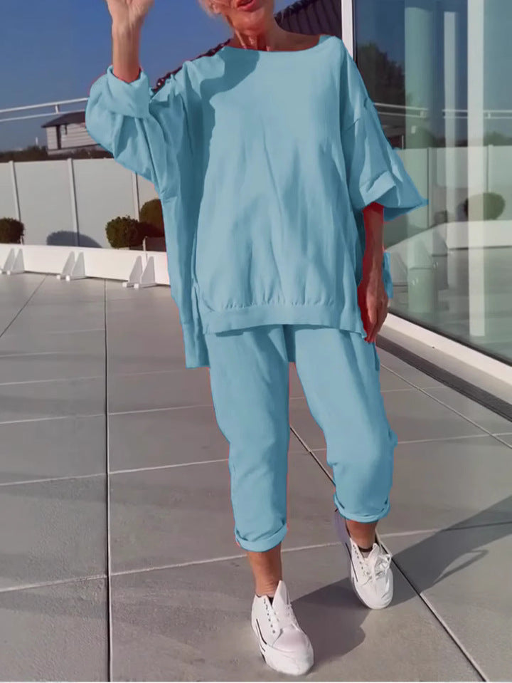 Damer Casual Sport outfit med oversized top og komfortable bukser Stilla