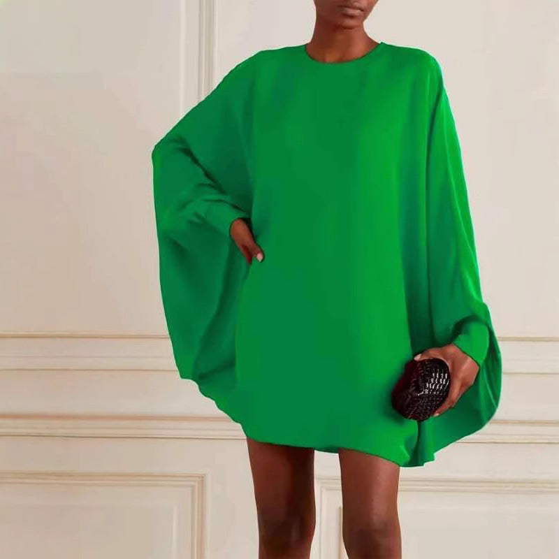 Dame Oversized Kjole med Drapering og Bred Snit Stilla