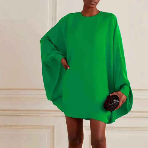 Dame Oversized Kjole med Drapering og Bred Snit Stilla