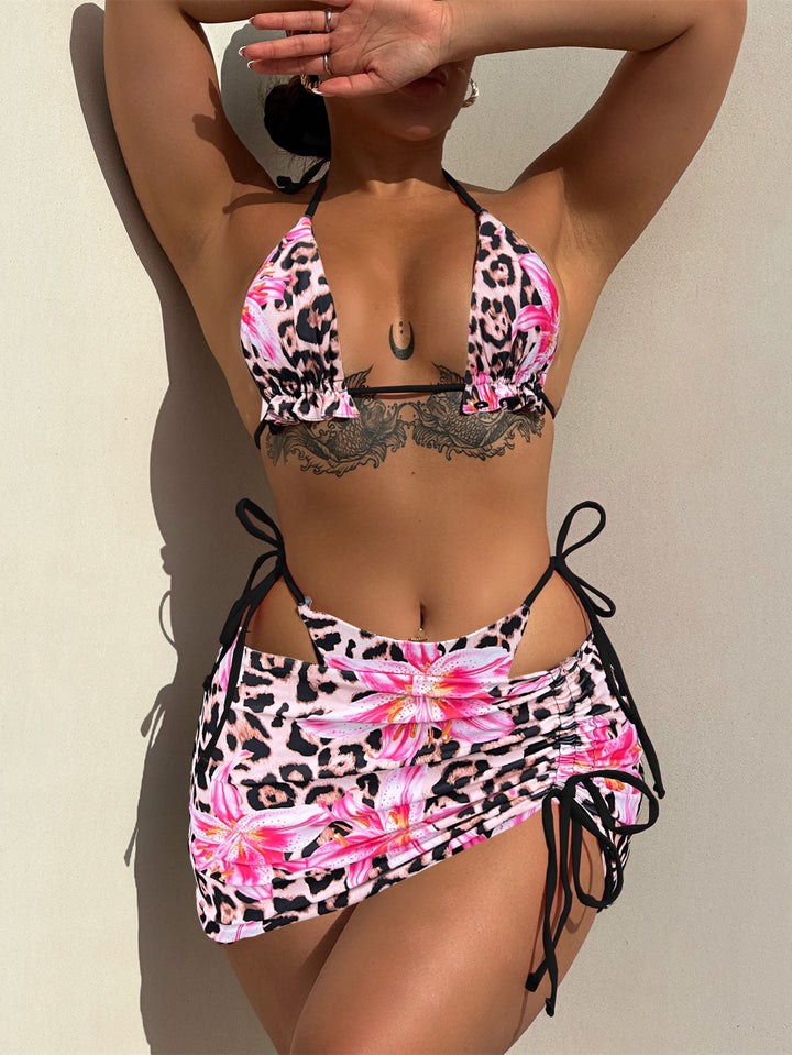 Dame Bikini-sæt med blomsterdesign fra Skovae