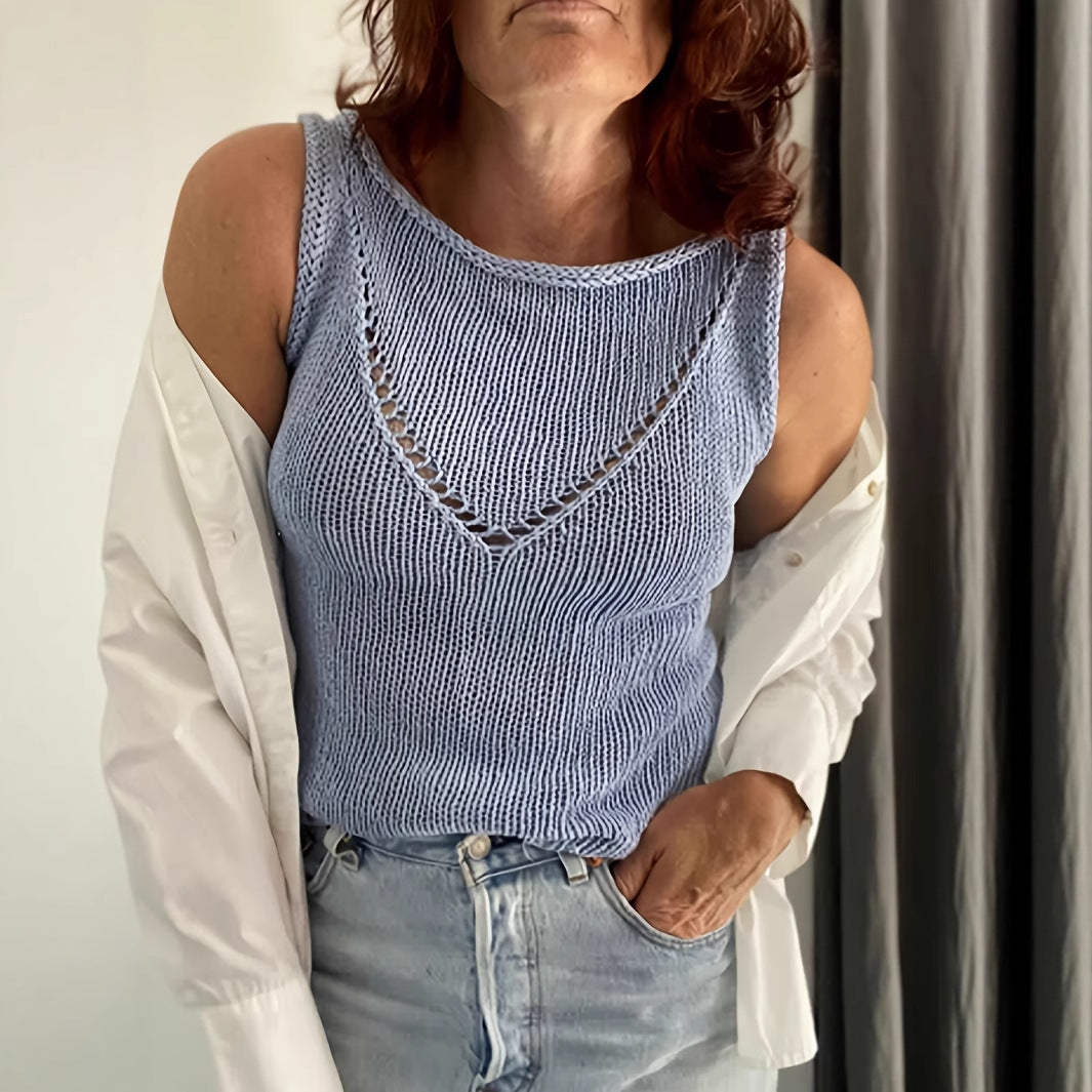 Femme Casual Åbenstrik Tanktop Stilla