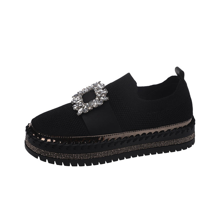Dame Mode Slip-On Sneakers med glitrende smykkedetail Stilla