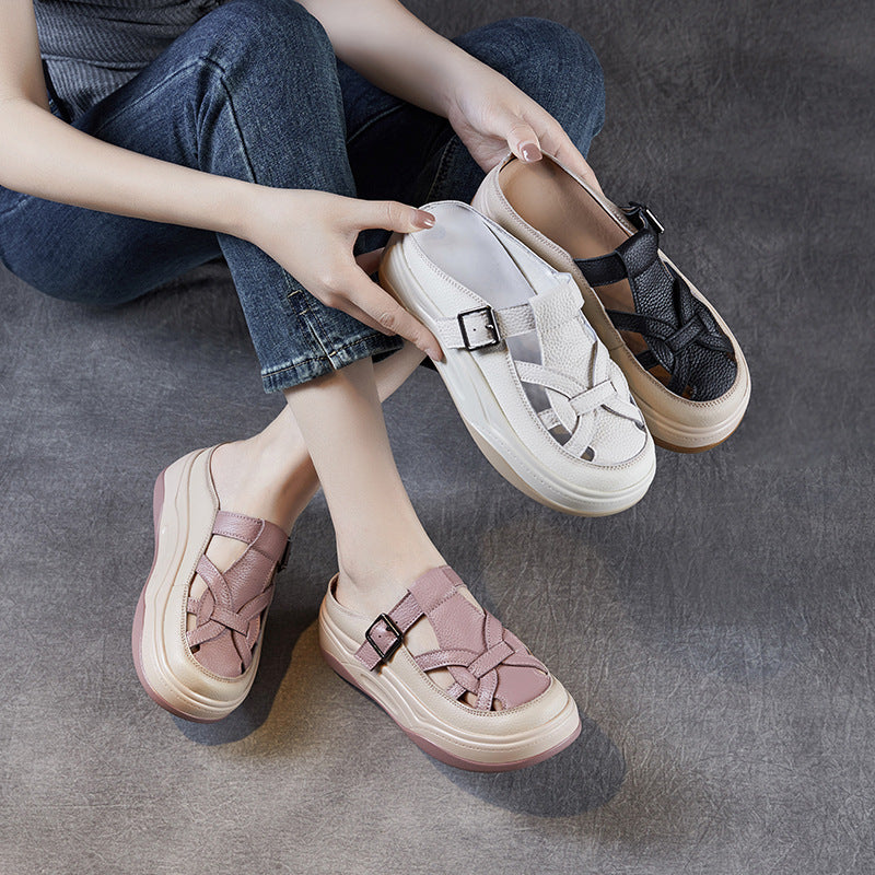 Femme Chunky Slide Sandaler med elegant krydsrem-design Stilla