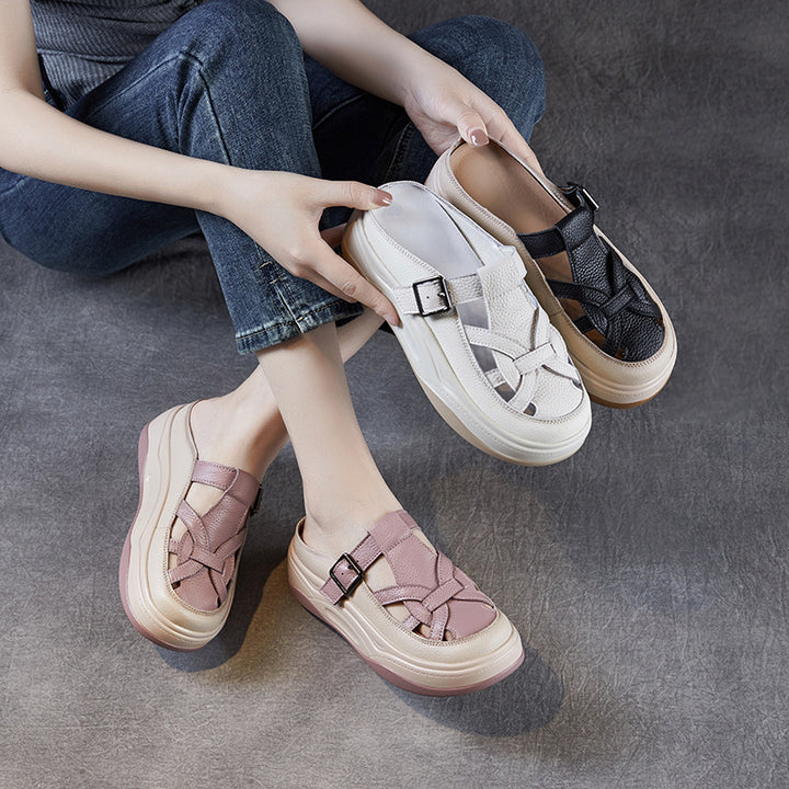 Femme Chunky Slide Sandaler med elegant krydsrem-design Stilla
