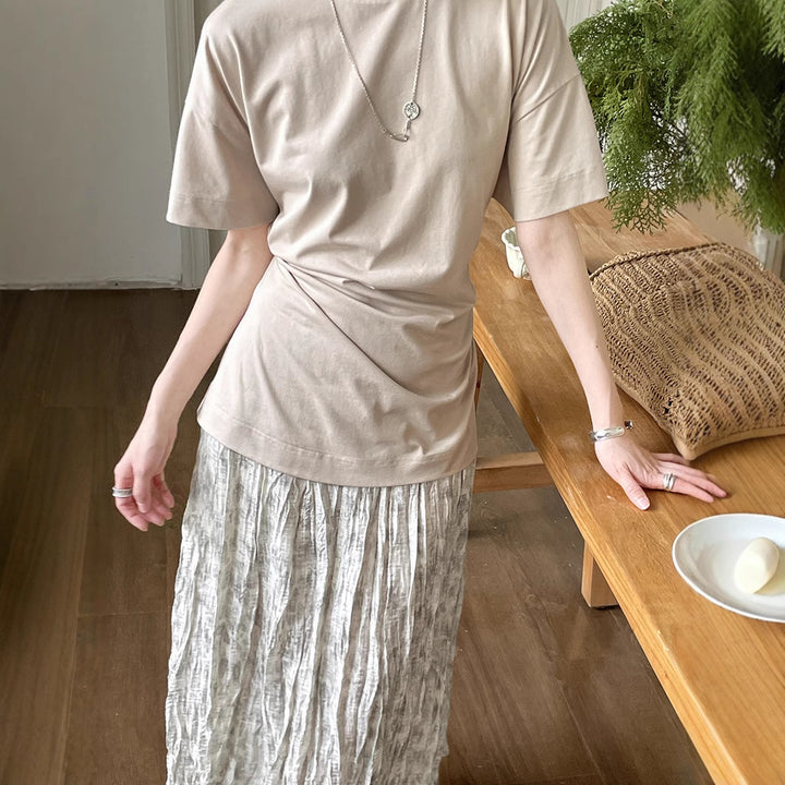 Dame afslappet T-shirt med unik snit og innovative detaljer Stilla