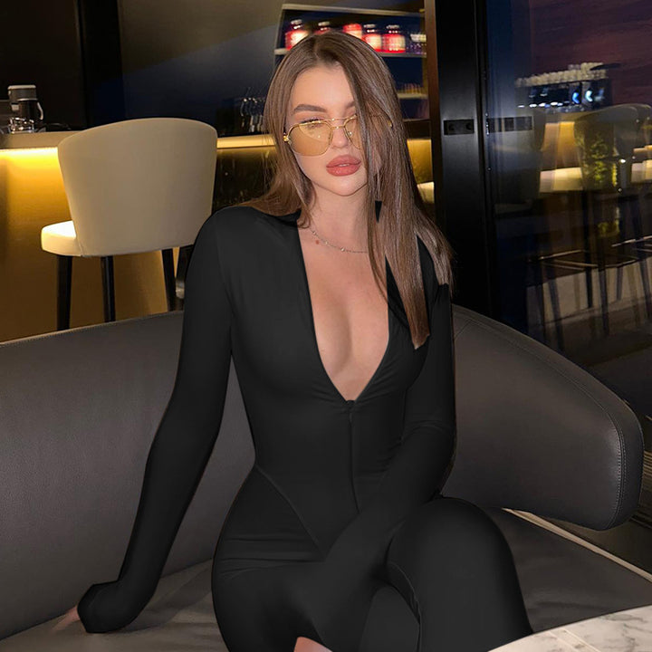 Dame Elegant V-Udskæring Bodysuit Stilla