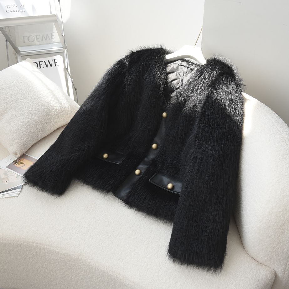 Kvindernes Fuzzy Fur Jakke Stilla