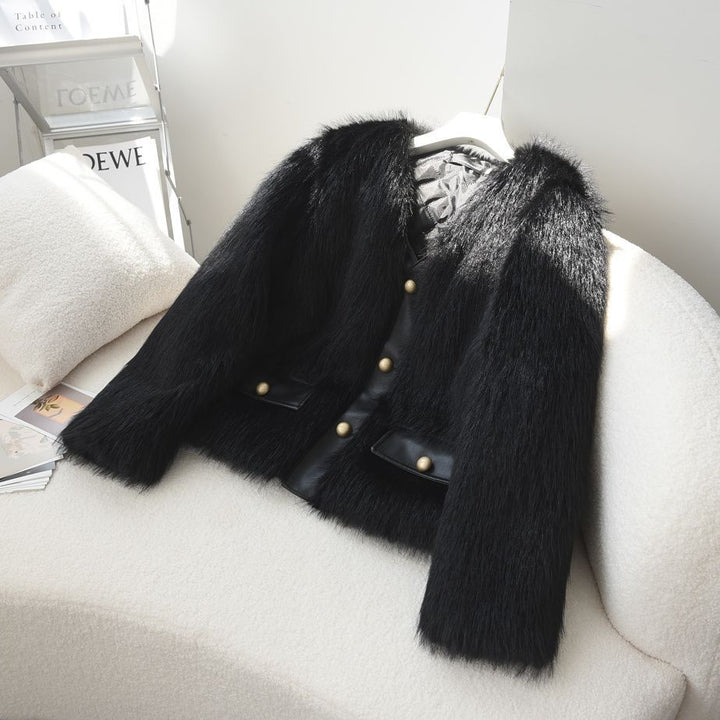 Kvindernes Fuzzy Fur Jakke Stilla