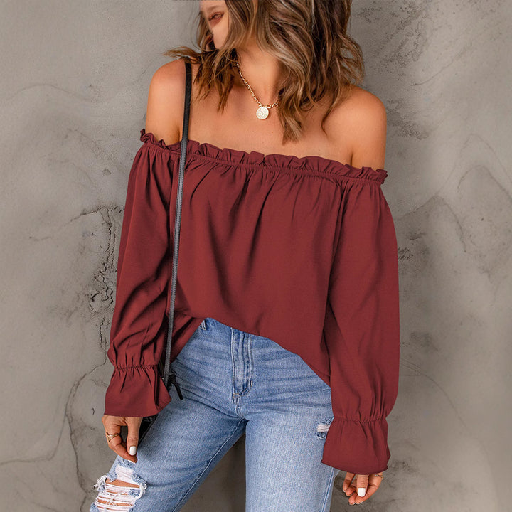 Dame Off-Shoulder Rufflesøm Bluse Stilla