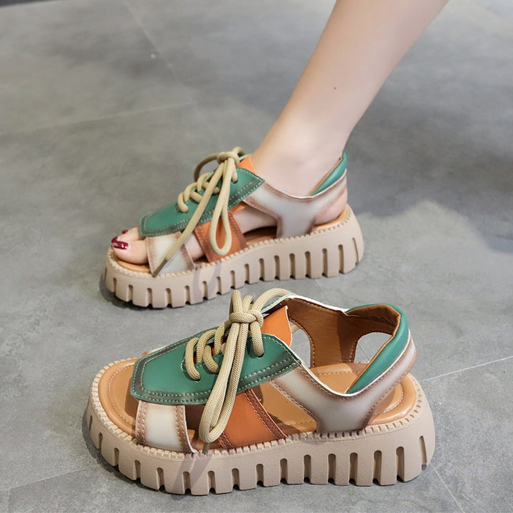 Femme Sporty Casual Platform Sandaler Stilla