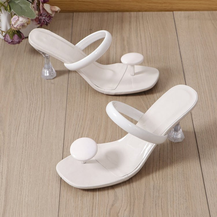Dame elegante sandaler med gennemsigtig hæl og moderne design Stilla