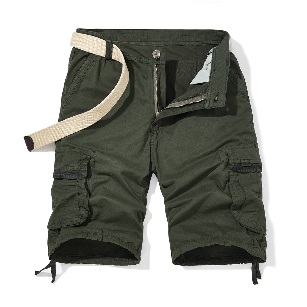 Herrer cargo shorts med alsidige sidelommer og justerbart bælte Stilla